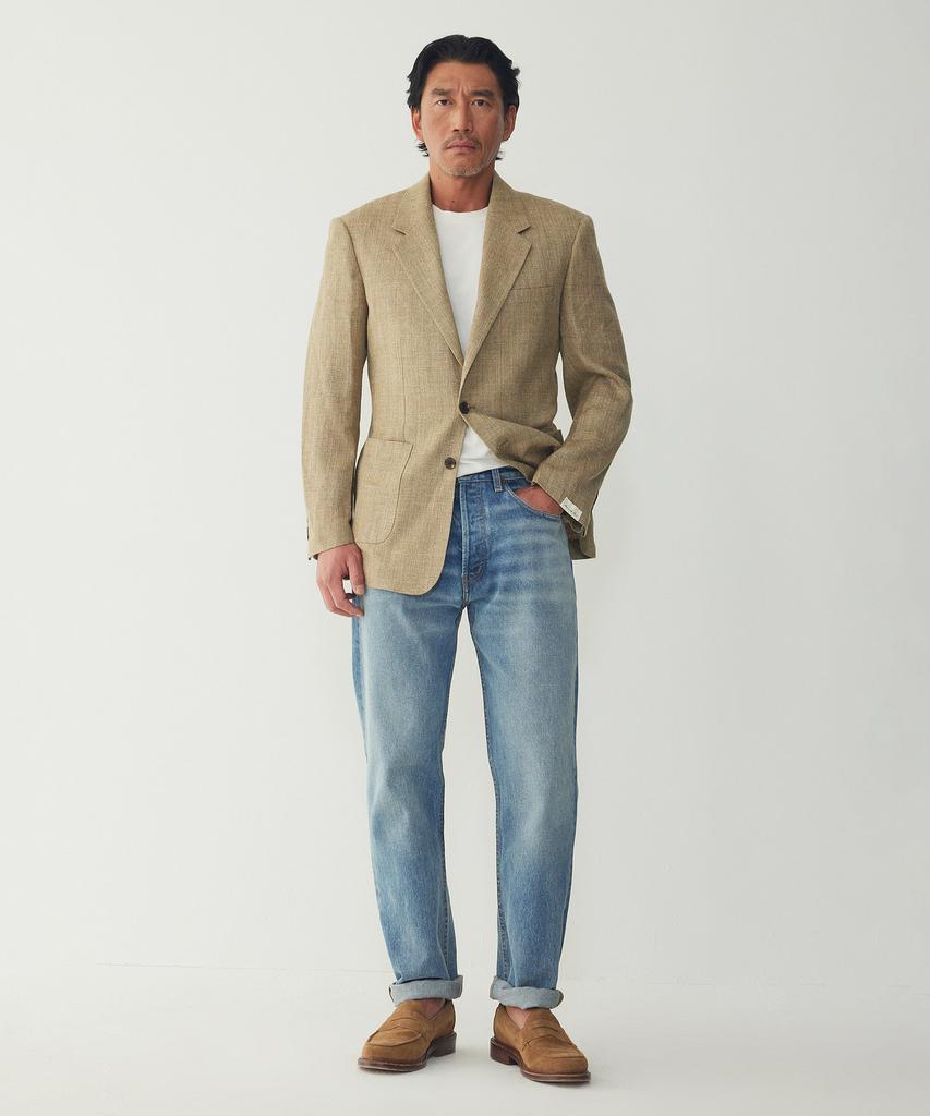 Man On The Boon Herringbone Single Jacket_Olive 4716102005