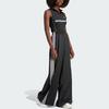 Adidas Originals Sleeveless Bodysuit Letter Print Stand Collar Slim Fit Sports Jumpsuit Women Bodysuit Black IT9712