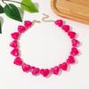 Love Heart Women Clavicle Chain Choker Sweater Chain Retro Acrylic Necklace  Vacation