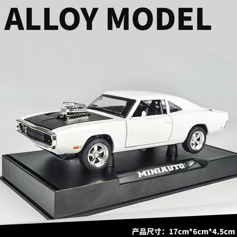 ABAB1 1:32 1970 Charger Classic Muscle Sports Car Simulation Alloy Car Model Sound and Light Toys Hobby Collection Gifts
