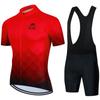 Red 2023 Salexo Cycling Clothing Summer Men New Short Sleeve Shirt Jersey Set Road Bike Short Clothes Bicycle Cycling Jersey Set