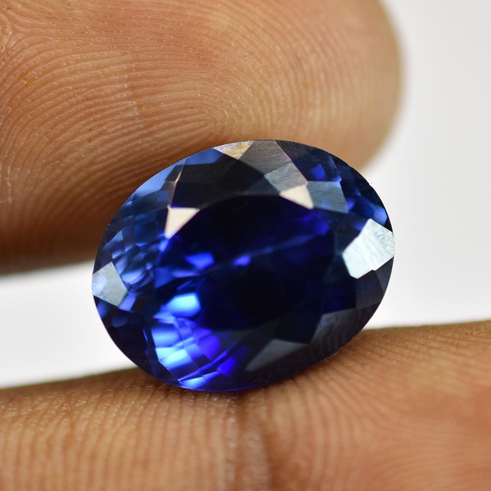 Natural Blue Tanzanite Loose Gemstone 11.25 ct Oval Cut for Jewelry Making and Gem Collections