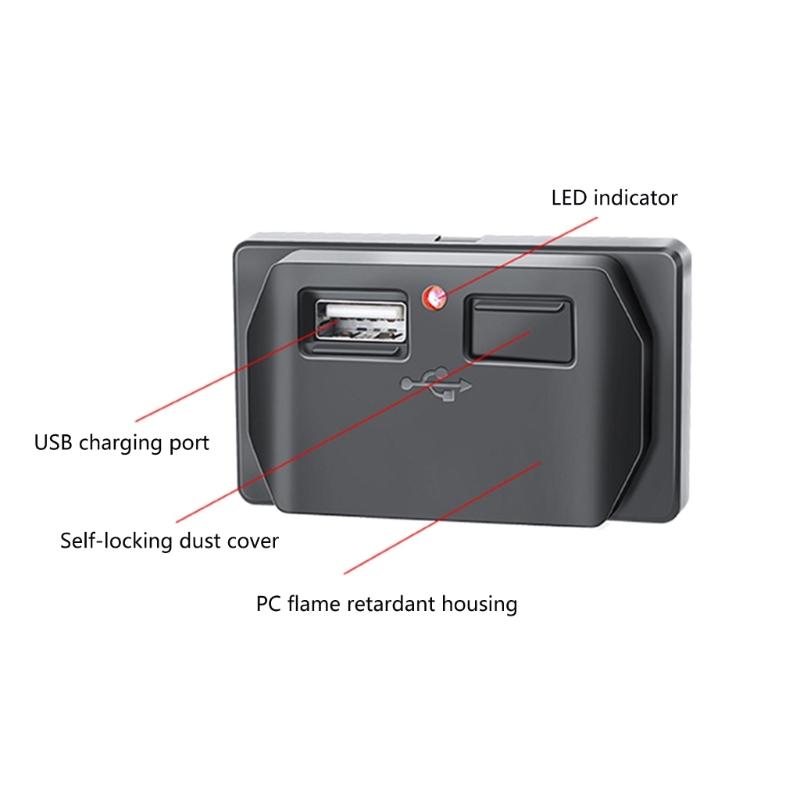 3.1A 12-24V Twin USB Port Fast Chargers Socket Power Outlet Panel for Car RVs