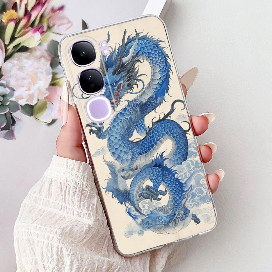 For Vivo Y200 5G Case Vivo V40 Lite Beautiful Butterfly Painted Cover Soft Slim Phone Case For Vivo Y300 Y 200 V40Lite 5G Bumper