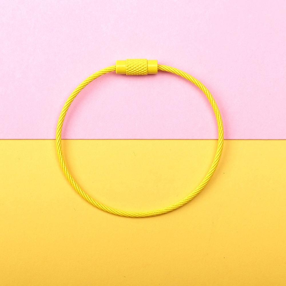 5/10pcs Screw DIY Rope Rotating Metal Material Key Ring Wire Ring Key Chain Buckle