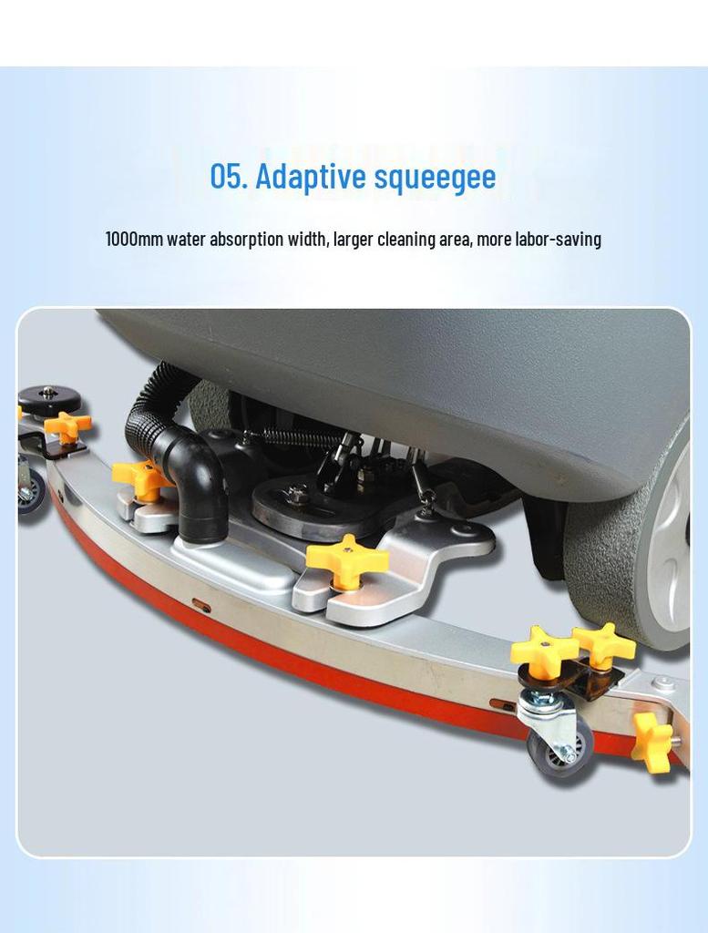 Electric Ride-On Floor Scrubber and Sweeper with Vacuum and Mop for Industrial and Commercial Use