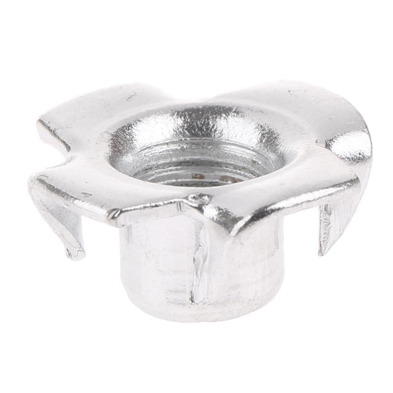 20 шт. M3 M4 M5 M6 M8 M10 оцинкованные гайки с четырьмя лапками для динамика T-образная гайка глухая зубчатая вставка T-образная гайка вставки