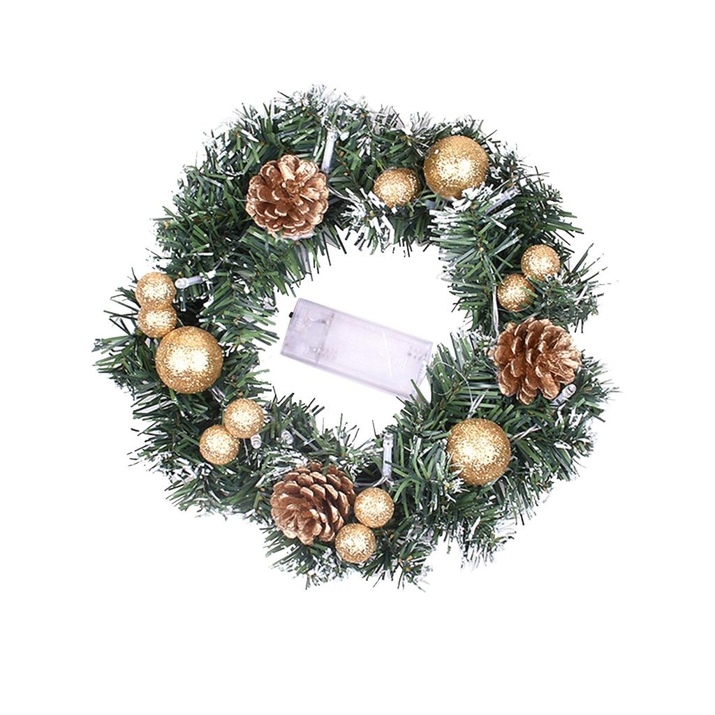 Рождественский венок Ягодный венок Цветок ручной работы Передняя дверь Античный венок Флокирование Смешанные украшения Рождественские украшения