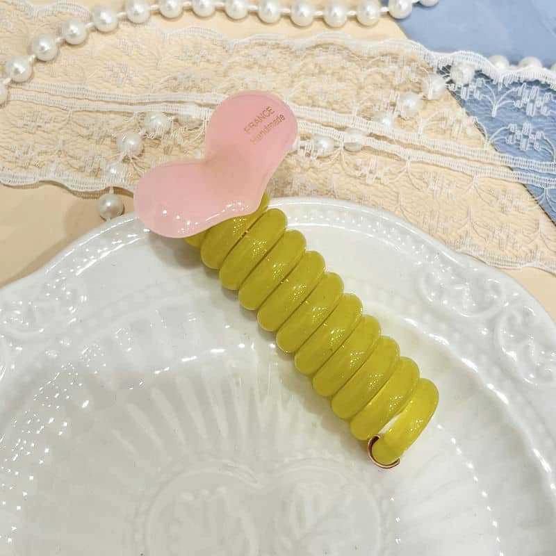 Эластичные резинки для волос для женщин и девочек, однотонные резинки для волос, спиральная катушка, резинка, хвостики, веревка для головы, аксессуары для волос