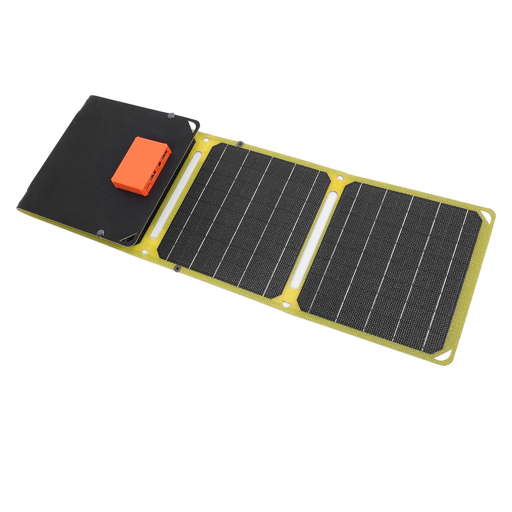 40W Foldable Solar Panel Double USB Water Resistant ETFE Foldable Solar Panel with Angle Finder for Outdoor Travel