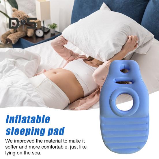 Надувной коврик для йоги для беременных, эргономичный матрас из ПВХ для поддержки сна с отверстием, герметичный, облегчающий боль во время беременности, надувная подушка для всего тела