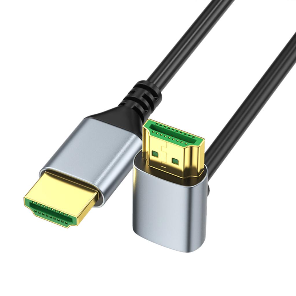 HDMI2.1 8K 60Hz Video Cord with 90 Degree Elbow Optional for Projector Monitor TV Aluminum Shell For Long Time Use