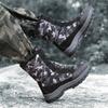 Camouflage Printing Winter Boots Women's Waterproof Hiking Snow Boots Desert Boots Lightweight Boots Durable Combat Boots for Girls Boots
