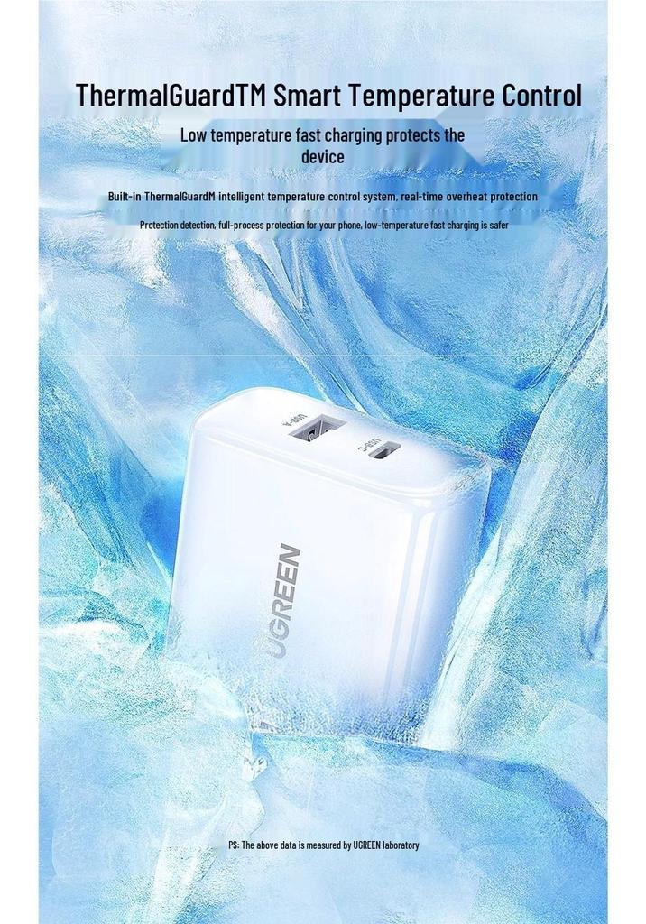 UGREEN 30 Вт двухпортовое зарядное устройство для iPhone 15/13, iPad, Huawei, Android