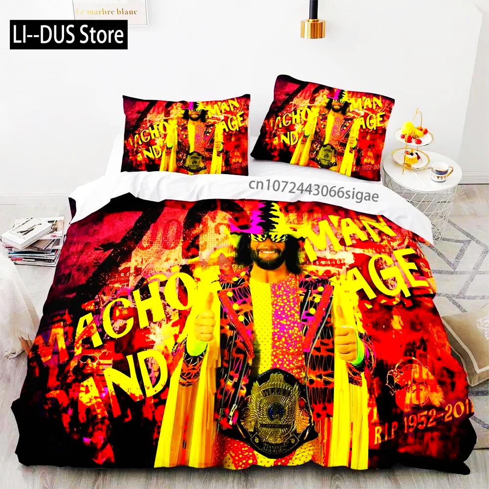 2025 WWE RAW Single Double Wrestling Bedding Set Queen King Size Duvet Cover For Boys Bedroom 3D Print Quilt Cover Pillowcase