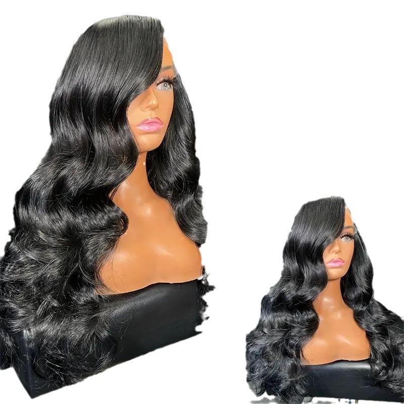 Wig, European and American fashion front lace big wave curly hair, African hot-selling front lace curly hair headgear