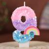Rainbow Numbers Birthday Candles Cake Party Decoration Birthday Handmade Candles 0-9
