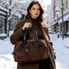 Осень зима Женская Коровья Натуральная Кожа Сумка-тоут Замша Для поездок на работу Коровья кожа Сумки Большой Вместимости Дизайнерская Роскошная Бархатные Сумки