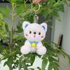Cute Adorable 11cm Sitting Bear Plush Toy Keychain For Weddings And Gifts