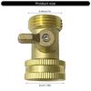 2 Pieces Portable Sturdy Brass Hose Shut Off Valves with Extended Handle Fit 3/4Inch Garden Hose Connectors Daily Use