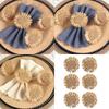 6pcs Handcrafted Sunflower Napkin Rings Artisan Sunflower Napkin Rings Napkin Holders Elevate Everyday Dining Style