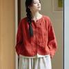 Japanese Lantern Long Sleeve Casual Sunscreen Jacket Women Autumn Loose Casual Jackets