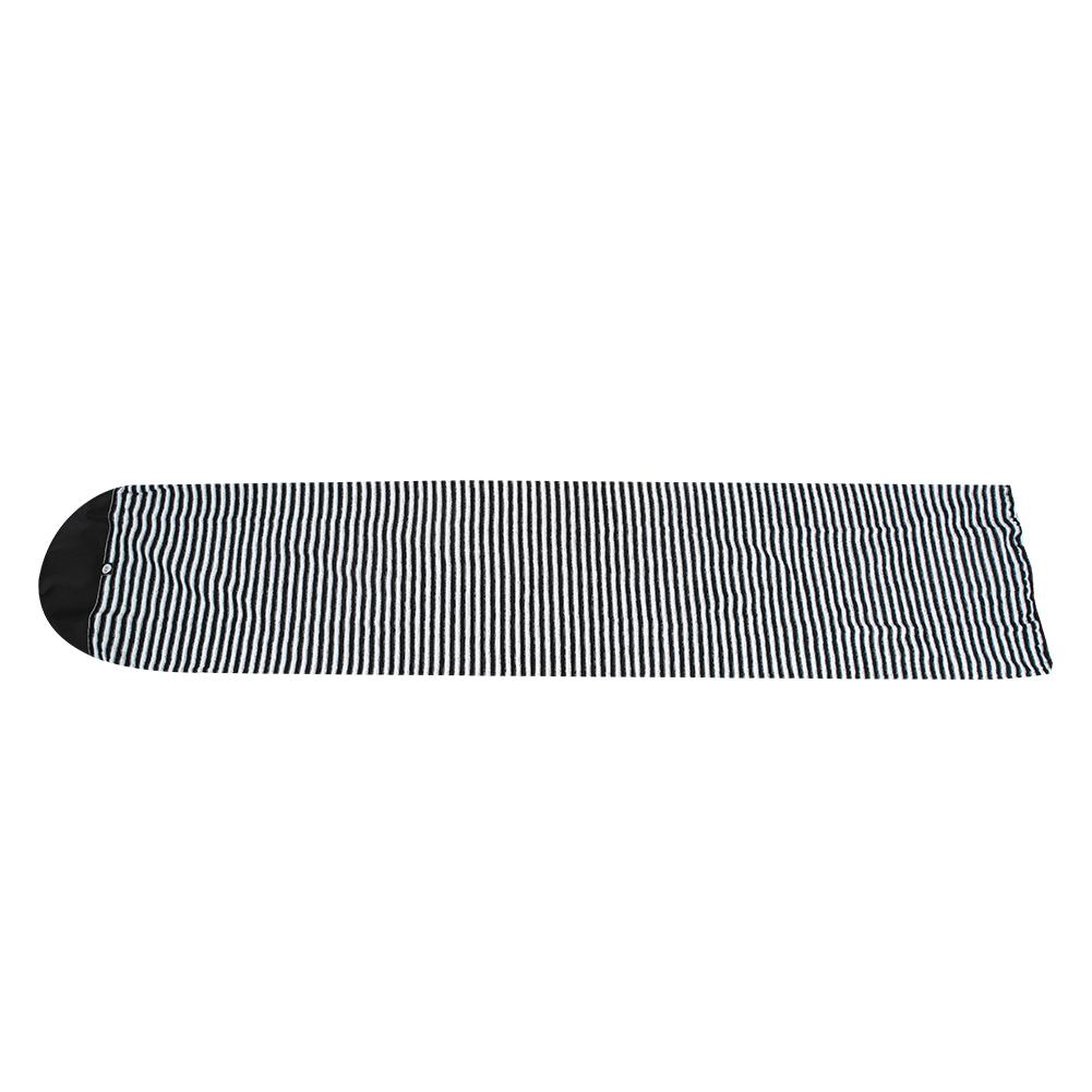 Polyester Black White Stripe Surfboard Sock Cover Protection Bag for Hard Board ShortboardBlack