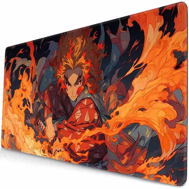 Anime Grils MouseMat Overwatch Gamer Cool Mouse Pad D_Demon Slayer Gamer Cabinet Large Non-Slip Mousepad XXL Keyboard Mat