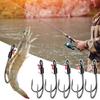 5/10Pcs Double Fishing Hook Heavy Duty Live Shrimp Bait Holder Hook Barbed Fishhook Freshwater Saltwater Fishing Hook Fishing Accessories