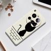 For Xiaomi 15 Ultra Case Black Cat on the Wall Pattern Printing Straight Edge TPU Phone Back Cover