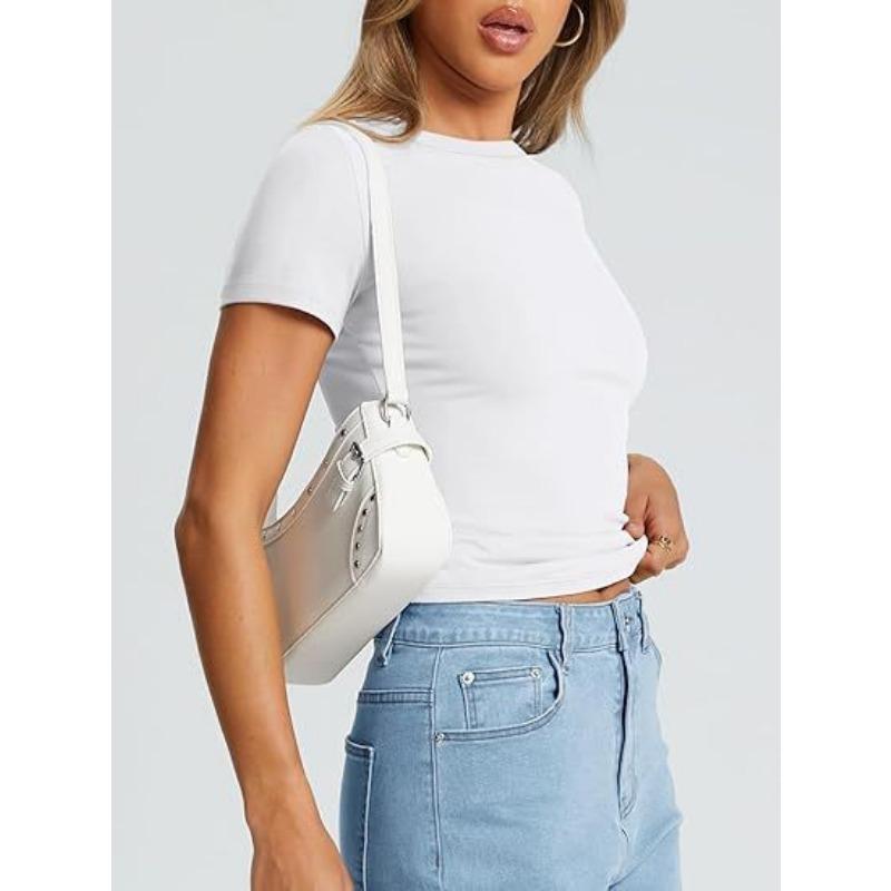 DAFIFY Женские модные повседневные летние весенние однотонные блузки и рубашки с короткими рукавами и круглым вырезом с принтом