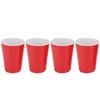 4 шт. Имитация керамической чашки для воды, кружка для питья для офиса, дома, бара, ресторанные принадлежности, красная