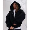 Стильный унисекс кардиган с капюшоном на молнии - Осенний топ с длинным рукавом