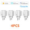 EU WiFi Smart Plug for HomeKit Siri Voice Control 16A Smart Socket with Power Monitor Works with Alexa Google CozyLife App