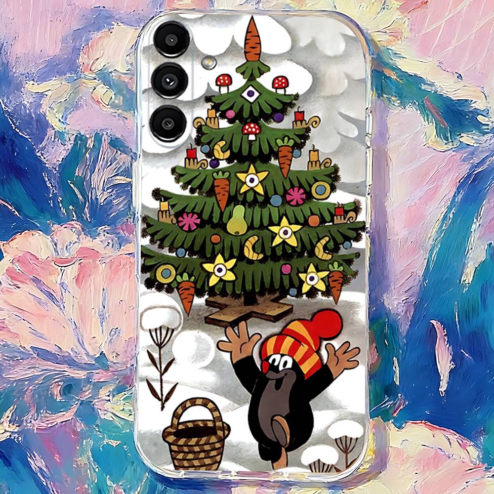 Мультяшный милый Крот-М Чехол для телефона Samsung S30,S25,S24,S23,S21,S22,S20,S10,5G,FE,lite,PIus,Ultra Прозрачный чехол