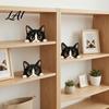 Unique Gifts for Cat Owners Cute Shelf Sitter Ornament Wooden Peeking Kitten Figurine Decorative Figurine Bookshelves 2D Flat Statue Desktops