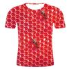 New Short Sleeve 3D Digital Printed Honeycomb Shaped Men's T-shirt