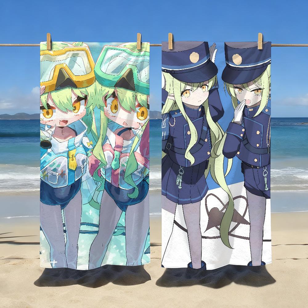 Игровое полотенце Tachibana Twins B-Blue A-Archive Спортивное Быстросохнущее Туристическое Снаряжение для Кемпинга Песозащитное Мягкое Легкое Большое Пляжное Полотенце