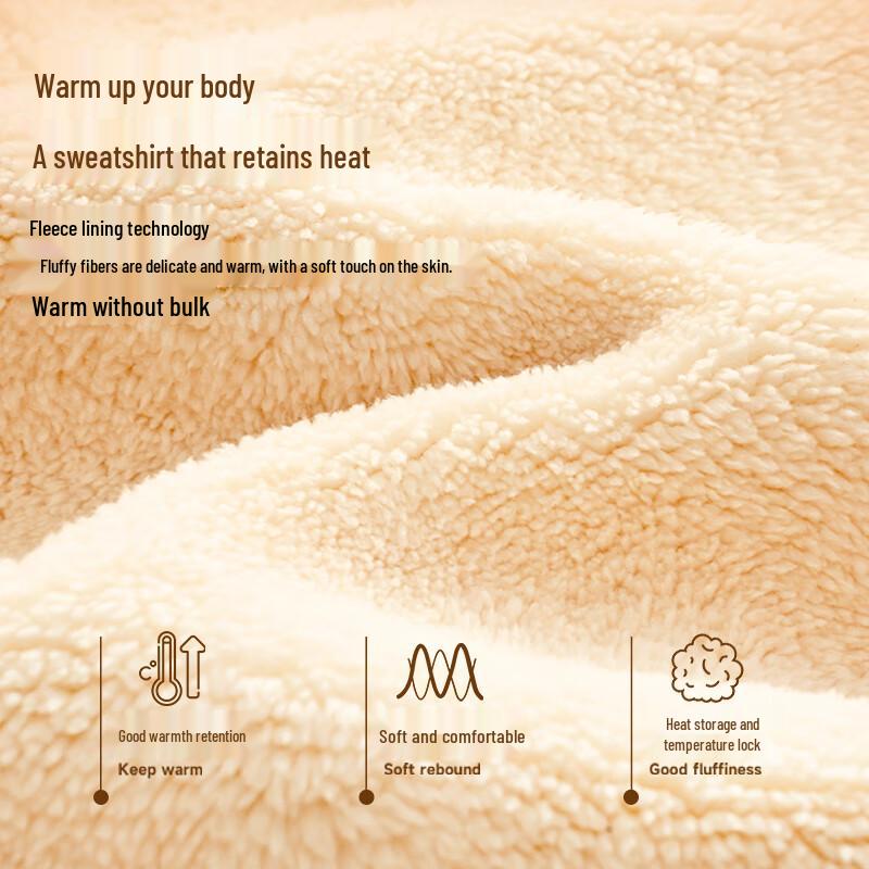 GENIOLAMODE Men's Fleece-Lined Crew Neck Sweatshirt