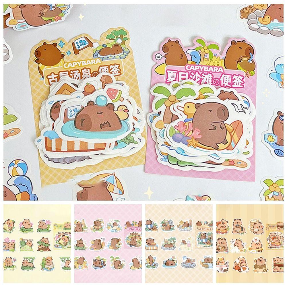 100 шт./пакет мультяшные наклейки капибара блокнот для записей детские игрушки наклейки для ноутбука