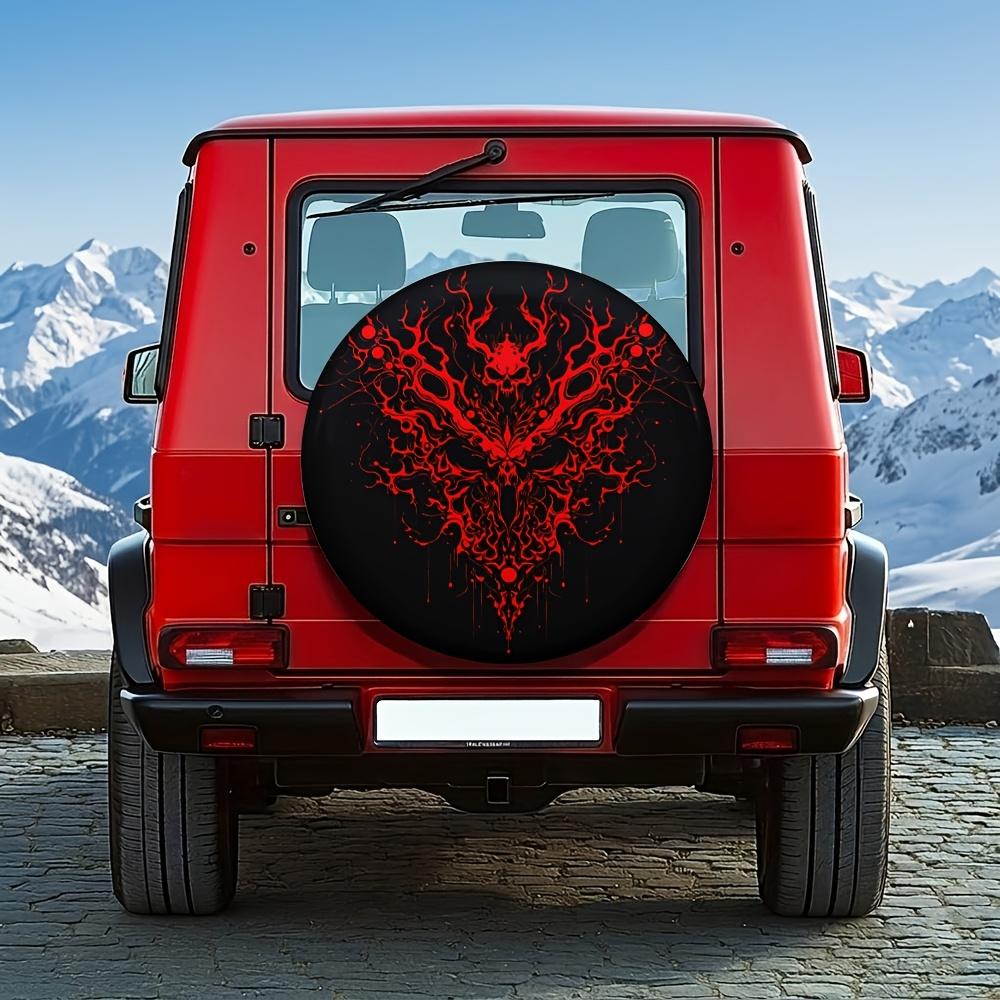 1pc, Red Thread Dark Overlord Tire Cover, Dark Overlord Style, Suitable for Modified Cars, Off-Road Vehicles, Pickup Wheels, Classic Cars, Full of And
