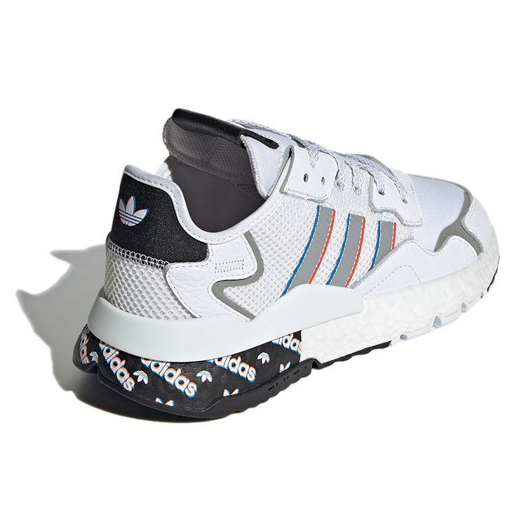 Adidas Оригинальные Nite Jogger Тканевые Спортивные Удобные Прочные Низкие Повседневные Кроссовки Унисекс Повседневная Обувь Белый Черный H01719