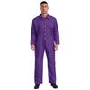 Mens Wear Resistant Turn Down Collar Long Sleeve Button Up Work Coveralls Jumpsuit Uniforms
