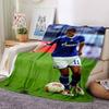 Schalke 04 Soccer Player Flannel Blanket, Blue Jersey #11 Match Print Throw Blanket, Soft Warm Sofa Bed Blanket, Football Fan Gift