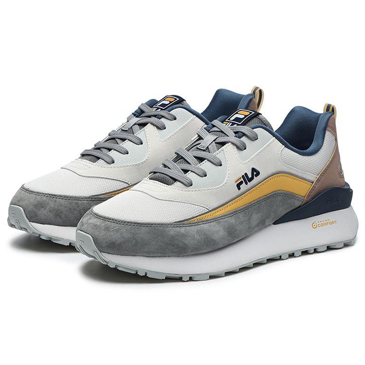 Fila Джоггеры Ткань Синтетическая кожа Спортивные Амортизирующие Износостойкие Низкие Повседневные Кроссовки Мужские кроссовки Мистически-серый F12M216127FFN