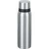 Бутылка-кружка Wahei Freiz 500 мл 2-в-1, серебристая, сохраняет горячее или холодное, тонкий дизайн, идеально подходит для поездок на работу, школы и активного отдыха, Sustigia R