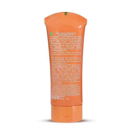Солнцезащитный крем Lotus Herbals SPF 70 PA++ | Тонирующий | Мгновенное сияние | Нежирный | Пото- и водостойкий | Для всех типов кожи | 60 г