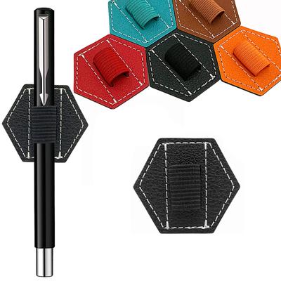 Клейкий держатель для ручки-клипсы, кожаный держатель для карандаша, эластичный держатель для ручки для блокнота в твердом переплете, журнала, планшета, кожаный слот для ручки