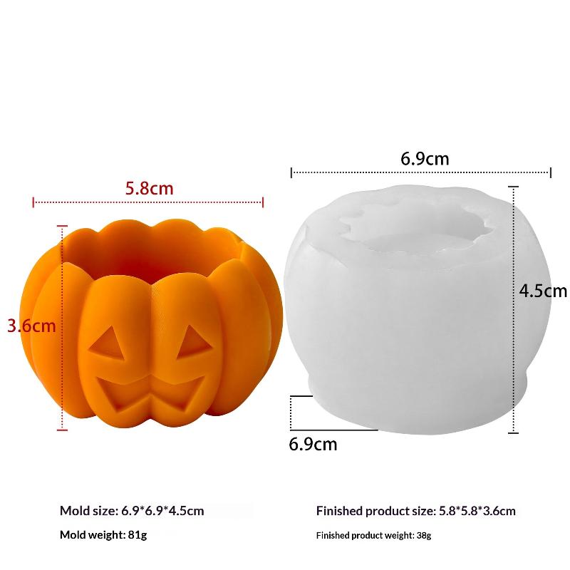 DIY Halloween Candle Silicone Mold Cute Ghost Puppy Cat Pattern Reusable for Handmade Craft Halloween Party Decor Gift