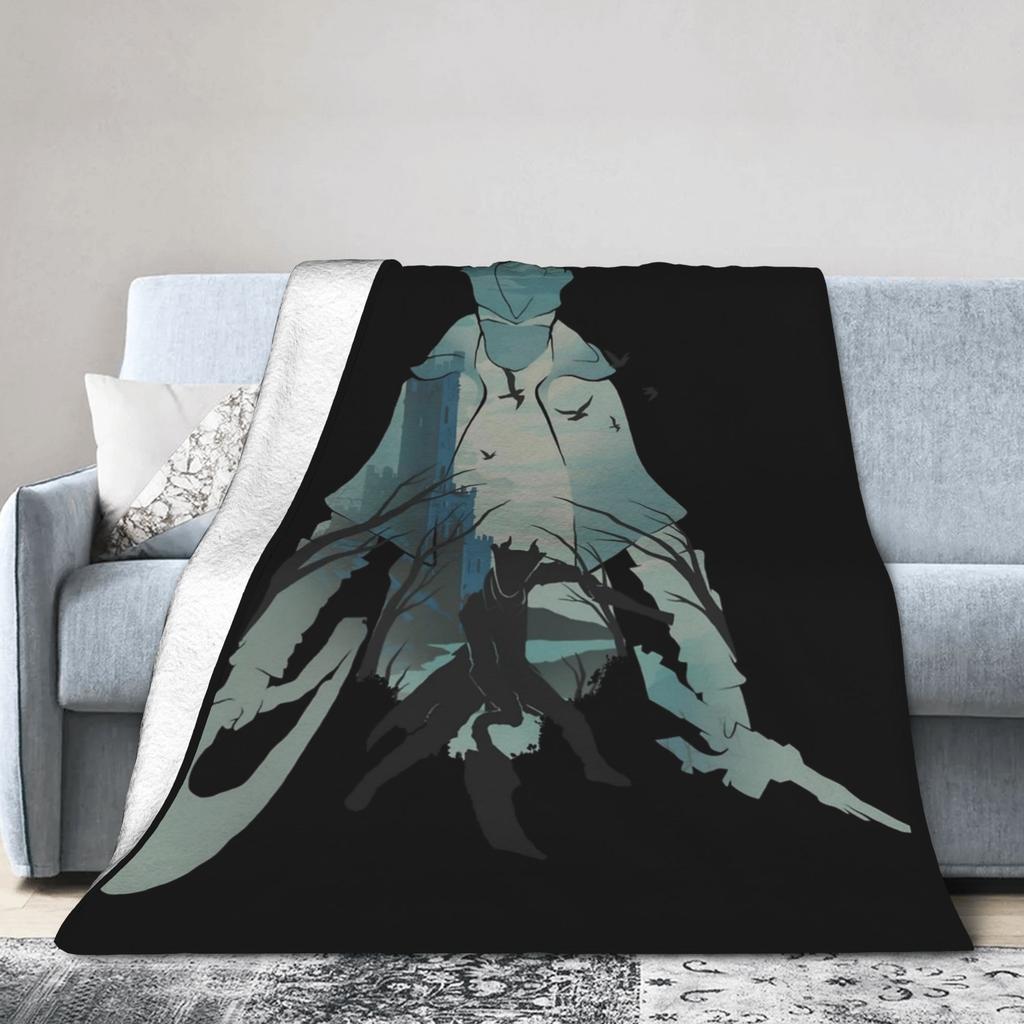 Bloodborne Video Game Blankets Flannel Spring Autumn Multifunction Super Warm Throw Blanket for Home Outdoor Bedding Throws